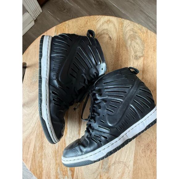 Dunk Sky Hi 2.0 Joli Black, Leather, Women’s size 7.5 Wedge, laser cut out, rare - Picture 3 of 10